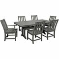 Polywood 7-Piece Slate Grey Dining Set with Table and 6 Chairs. 633PWS3431GY